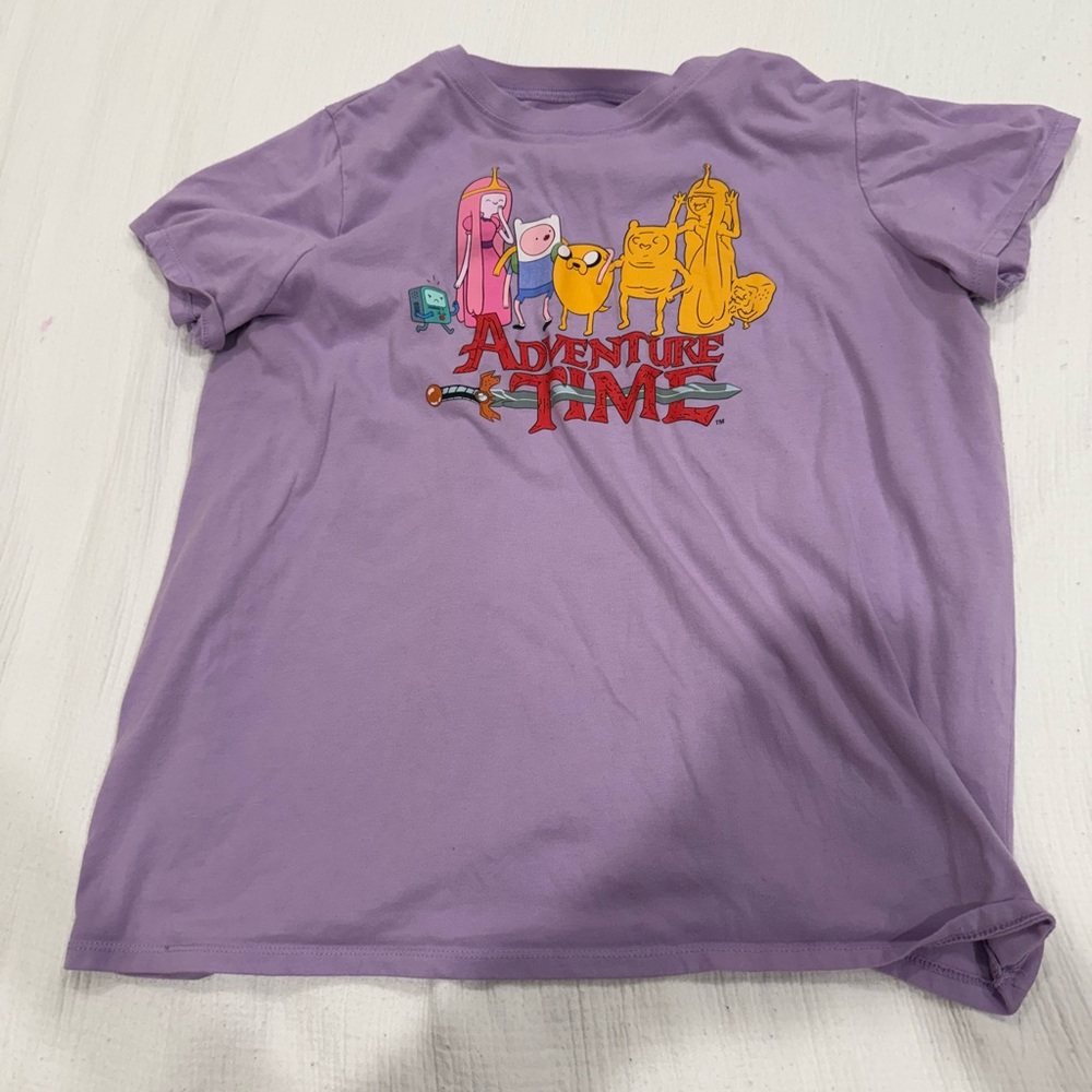 Cartoon Network Purple Adventure Time Short Sleeve Tee 1x